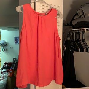 Coral Sleeveless Blouse